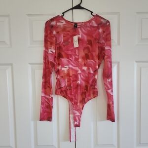 Windsor Vibrant Pink Patterned Bodysuit